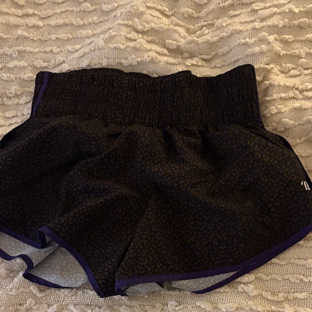 Varsity Black and Purple Athletic Shorts